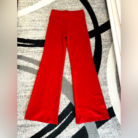 Red Flared Pants - Picture 2 of 2
